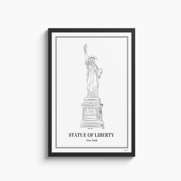 Poster Vrijheidsbeeld in New York USA