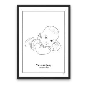 Persoonlijke lijntekening | Baby & Geboorte