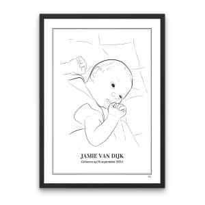 Persoonlijke lijntekening | Baby & Geboorte