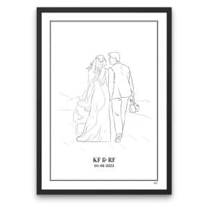 Persoonlijke lijntekening | Liefde & Huwelijk
