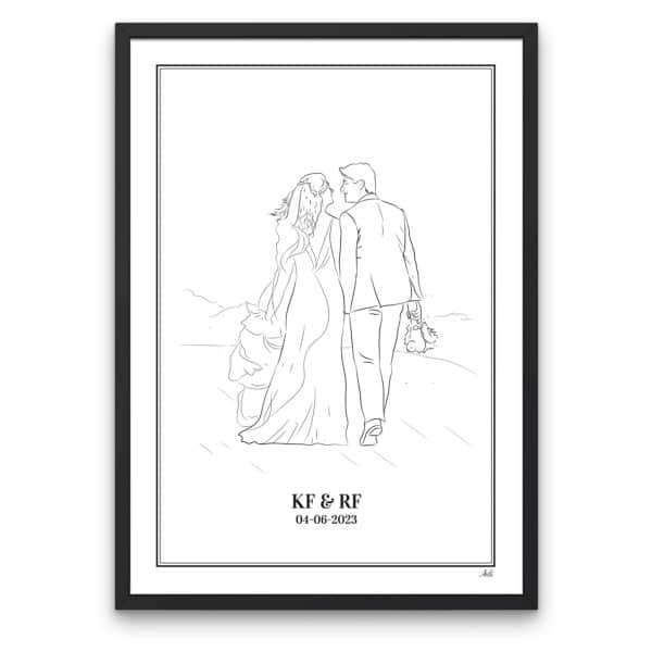 Persoonlijke lijntekening | Liefde & Huwelijk